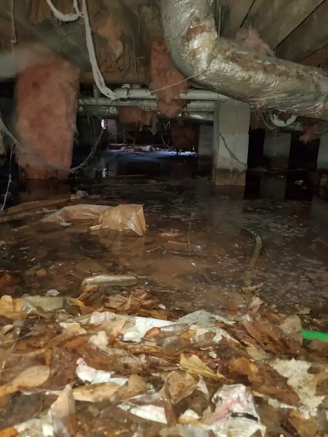 Crawl space flood assessment for Commercial Water Damage Restoration in Arvada
